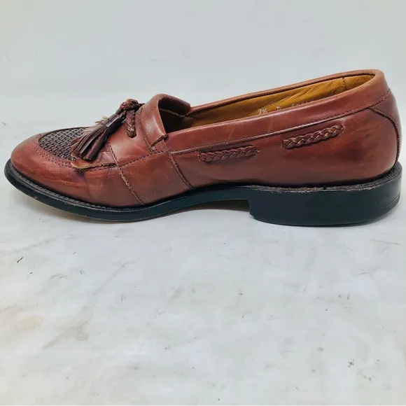 Allen Edmonds Cody Brown Tasseled Kilti Leather Oxford Loafers USA