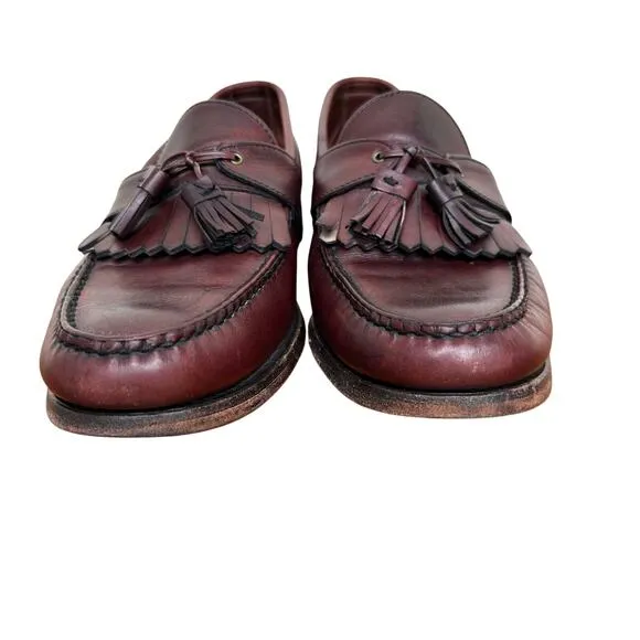 Allen Edmonds Enfield Tassel Loafers Men’s 11D Burgundy Leather