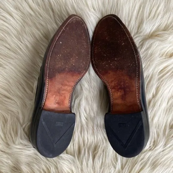 Allen Edmonds Grayson Men's Black Leather Tassels Loafers Sz 9.5C Classic Dress