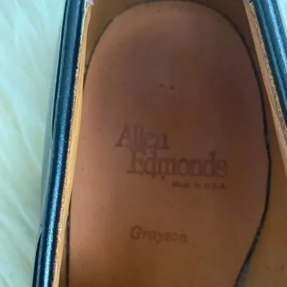 Allen Edmonds Grayson Men's Black Leather Tassels Loafers Sz 9.5C Classic Dress