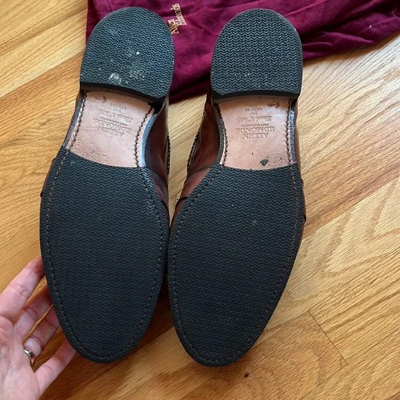 ALLEN EDMONDS LOAFERS BROWN CODY SIZE 14 E
