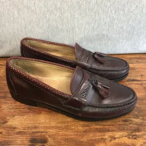 Allen‎ Edmonds Loafers Mens Size 11D Chili Brown Leather Maxfield Tassels Shoes
