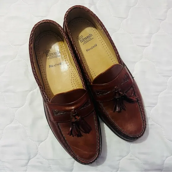 Allen Edmonds Mahogany Maxfield Tassel Loafers 11.5