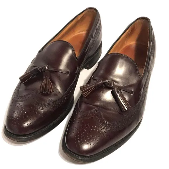 Allen Edmonds Manchester 8587 Burgundy Wingtips Men's dress shoes Size 11.5 c