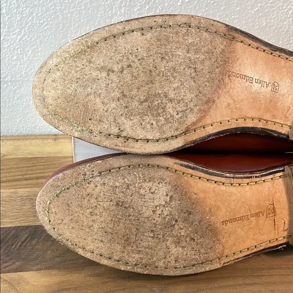 Allen Edmonds Mansfield Chestnut Leather Braided Tassel Slip-On Loafer Size 9.5