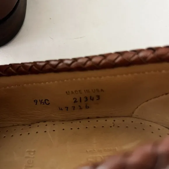Allen Edmonds Maxfield Loafer Dress Shoe Brown Leather Tasseled US 9.5C USA Made