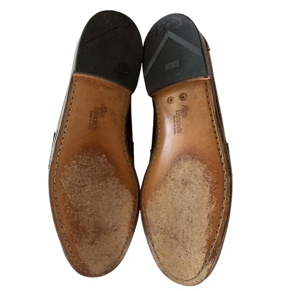 Allen Edmonds Maxfield Loafer Dress Shoe Brown Leather Tasseled US 9.5C USA Made
