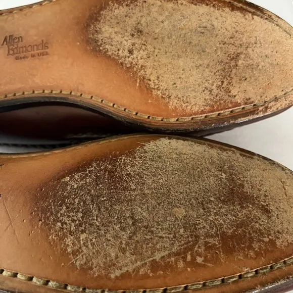 Allen Edmonds Maxfield Loafer Dress Shoe Brown Leather Tasseled US 9.5C USA Made