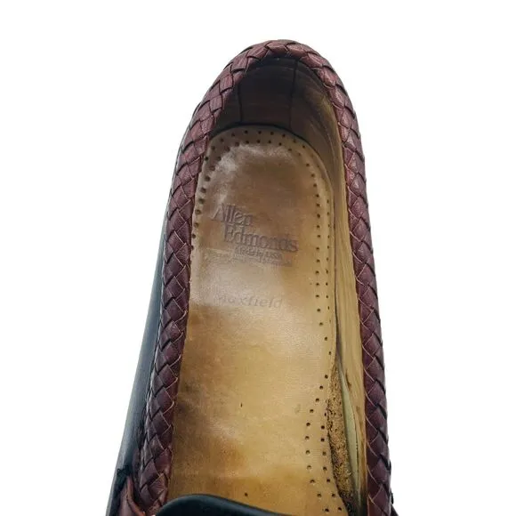 Allen Edmonds Maxfield Loafers Mens  Black Brown Leather Tassels USA Sz 11 C