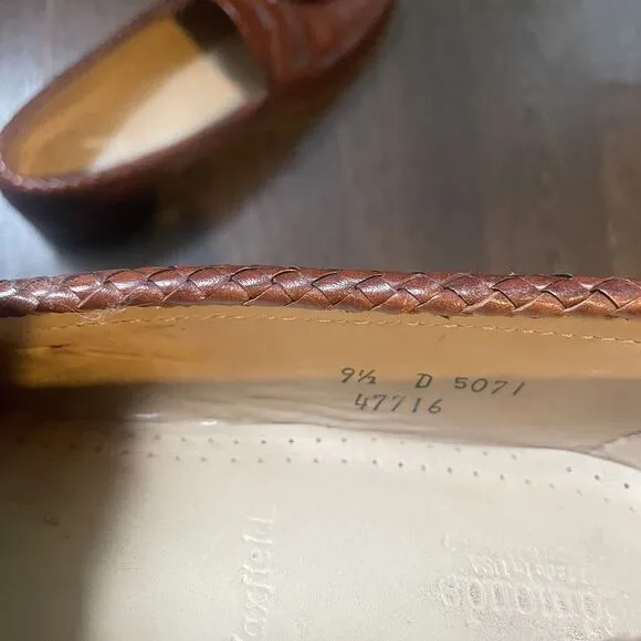 Allen Edmonds Maxfield Mens 9.5 Tassels Braided Leather Loafers Brown USA
