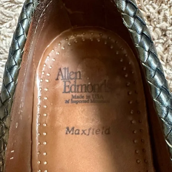 Allen Edmonds Maxfield Tassel Loafers Black Leather Size 11