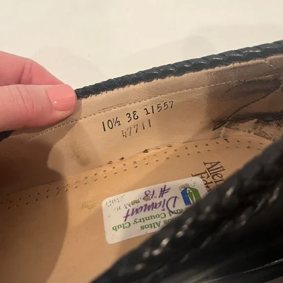 Allen Edmonds Maxfield Tassel Loafers Black Slip On Wooden Shoe Shapers Sz 10.5
