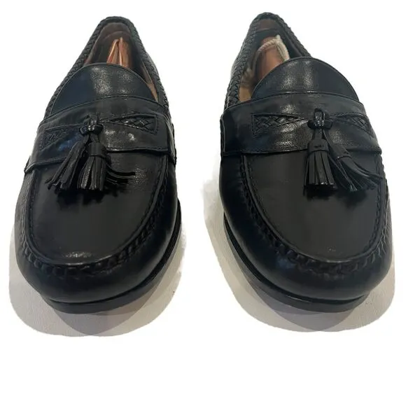 Allen Edmonds Maxfield Tassel Loafers Black Slip On Wooden Shoe Shapers Sz 10.5