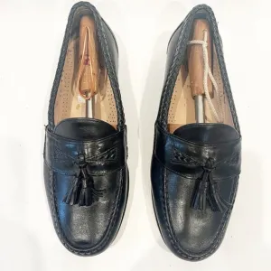 Allen Edmonds Maxfield Tassel Loafers Black Slip On Wooden Shoe Shapers Sz 10.5