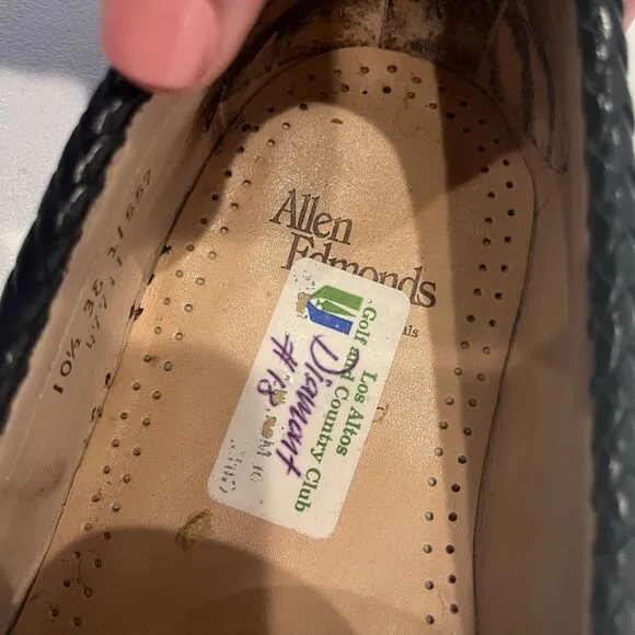 Allen Edmonds Maxfield Tassel Loafers Black Slip On Wooden Shoe Shapers Sz 10.5
