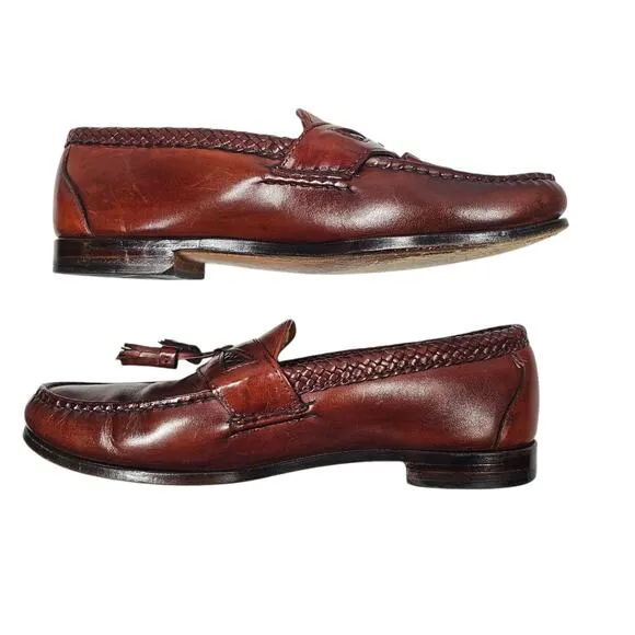 Allen Edmonds Maxfield Tassel Loafers Dress Shoe Brown Leather Size 11 E