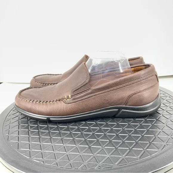 Allen Edmonds Men Size 9.5 Shoes Brown Leather Slip On Loafers Miles Venetian