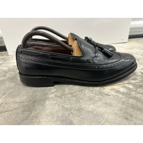 Allen Edmonds mens loafers Manchester Leather Loafers tassels Black SZ 10 606343