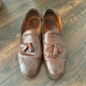 Allen Edmonds Men's Saratoga Brown Slip On Loafers W/Tassels Size 13D