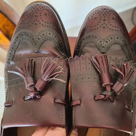 Allen Edmonds Men's Size 9 Leather Arlington Loafer Wingtip Tassel USA Made