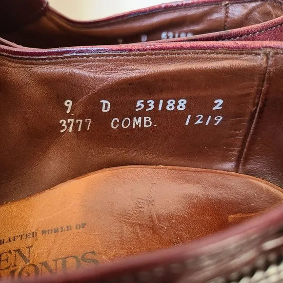 Allen Edmonds Men's Size 9 Leather Arlington Loafer Wingtip Tassel USA Made