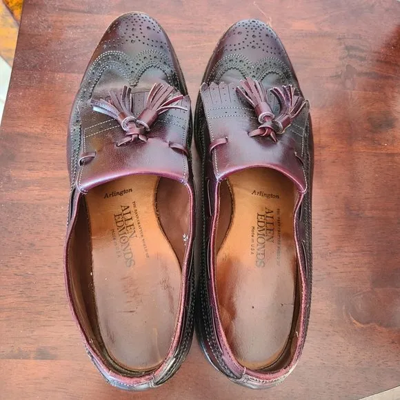 Allen Edmonds Men's Size 9 Leather Arlington Loafer Wingtip Tassel USA Made