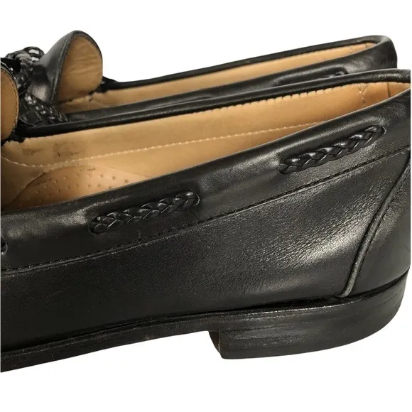 Allen Edmonds Men’s Woodstock Kiltie Tassel Leather Loafers Size 9C Black