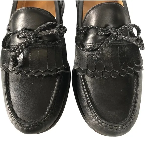Allen Edmonds Men’s Woodstock Kiltie Tassel Leather Loafers Size 9C Black