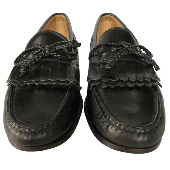 Allen Edmonds Men’s Woodstock Kiltie Tassel Leather Loafers Size 9C Black