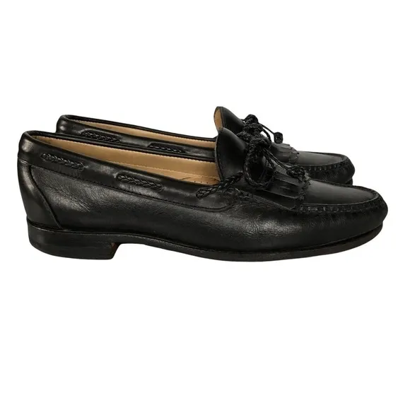 Allen Edmonds Men’s Woodstock Kiltie Tassel Leather Loafers Size 9C Black