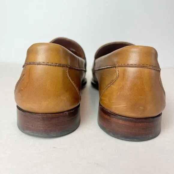 Allen Edmonds Men's Nashua Leather Slip-On Loafers in Walnut Sz 9
