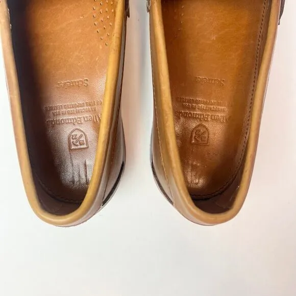Allen Edmonds Men's Nashua Leather Slip-On Loafers in Walnut Sz 9
