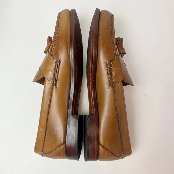 Allen Edmonds Men's Nashua Leather Slip-On Loafers in Walnut Sz 9