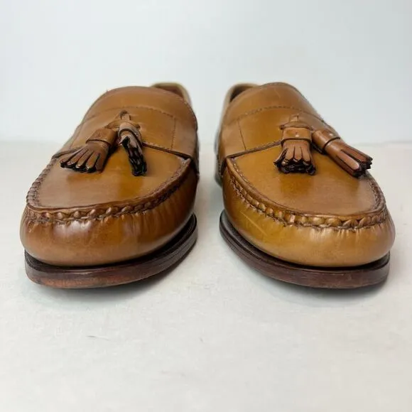 Allen Edmonds Men's Nashua Leather Slip-On Loafers in Walnut Sz 9
