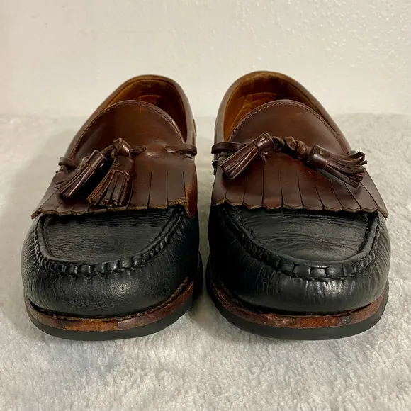 Allen Edmonds Nashua Black Brown Tasseled Loafers Men’s Size 10 D Slip On