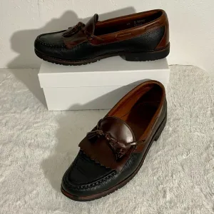 Allen Edmonds Nashua Black Brown Tasseled Loafers Men’s Size 10 D Slip On