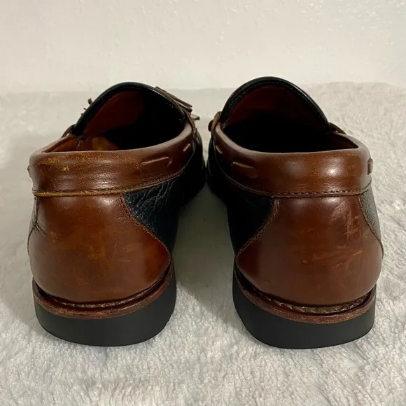 Allen Edmonds Nashua Black Brown Tasseled Loafers Men’s Size 10 D Slip On