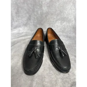 Allen Edmonds Schreier Loafers Men's 10.5 Black Tassels Driving Slip On Shoes