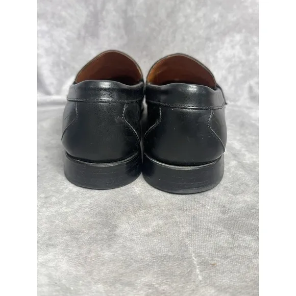 Allen Edmonds Schreier Loafers Men's 10.5 Black Tassels Driving Slip On Shoes