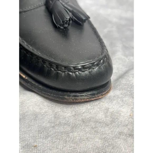 Allen Edmonds Schreier Loafers Men's 10.5 Black Tassels Driving Slip On Shoes