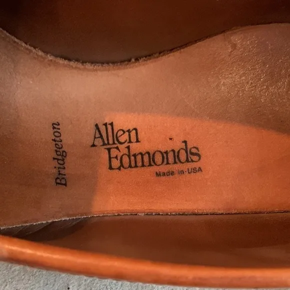 Allen Edmonds size 9.5 Bridgeton brown leather loafers