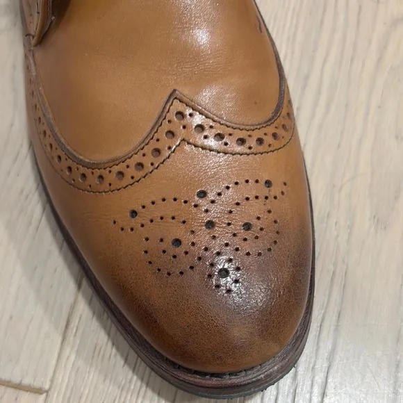 Allen Edmonds Tan Wingtip Brogue Boots