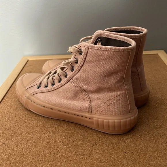 AllSaints Canvas High Top Sneakers Light Pink size 38 US 7