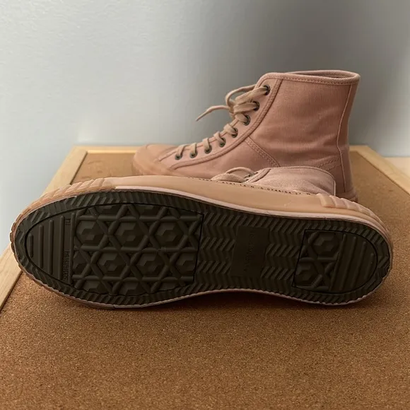 AllSaints Canvas High Top Sneakers Light Pink size 38 US 7