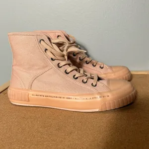 AllSaints Canvas High Top Sneakers Light Pink size 38 US 7
