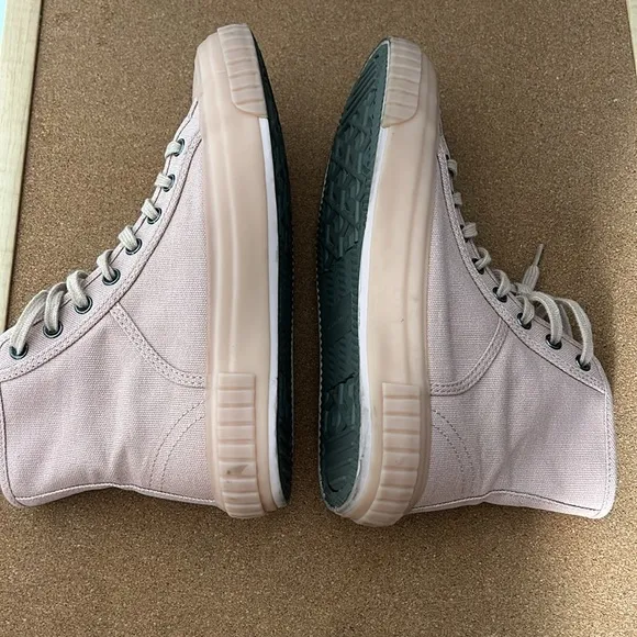 AllSaints Canvas High Top Sneakers Light Pink size 38 US 7