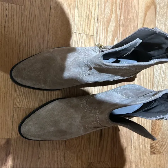 AllSaints Carlotta Western Suede Side Zip Ankle Boots. NEW WITHOUT TAGS SUZE 39