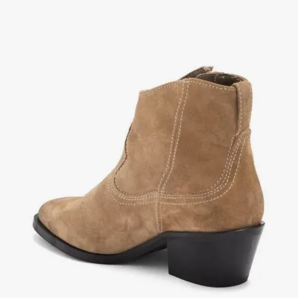 AllSaints Carlotta Western Suede Side Zip Ankle Boots. NEW WITHOUT TAGS SUZE 39