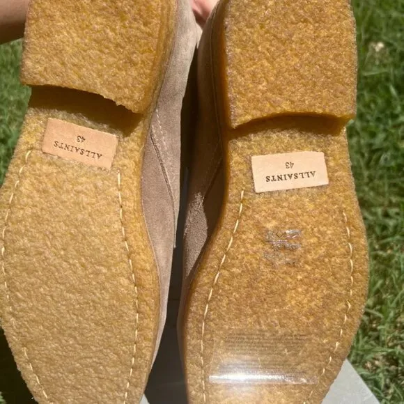 AllSaints Luke Suede Desert Boots in Taupe