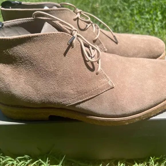 AllSaints Luke Suede Desert Boots in Taupe